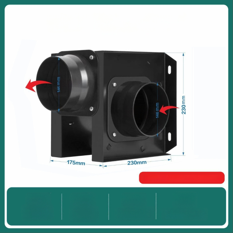 Megosztott csőventilátor, egy-kettő kivitel, fürdőszoba és konyha, HF18B, 220V, 40W, Energiahatékonyság II, Mechanikus vezérlés