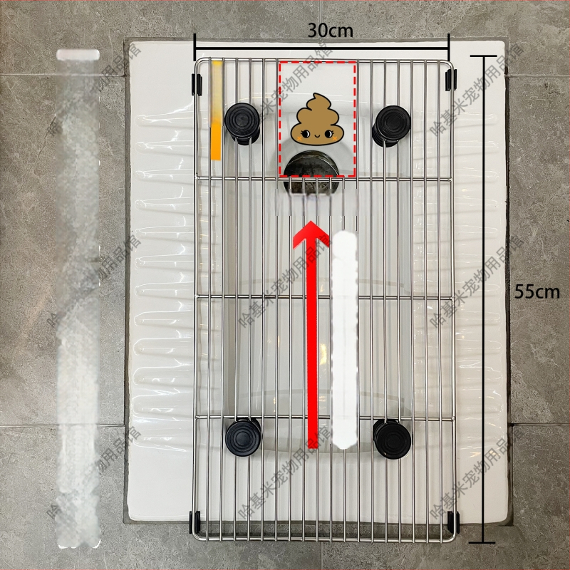 Συσκευή σταθερού σημείου αφόδευσης σκύλου με διχτυωτό από ανοξείδωτο ατσάλι, μοντέλο F97H8676TJJ8JM