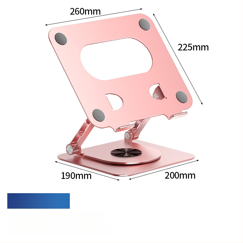 Alumīnija sakausējuma klēpjdatora statīvs, 360° rotācija, saliekams, magnētisks tālruņa turētājs un HUB