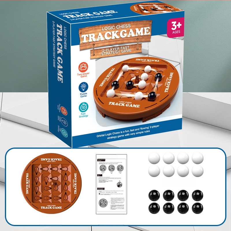 Двама играчи: логическа шах/Го настолна игра за умствена тренировка – пластмаса, марка KQT; възраст 4–6, 7–14, 15–35