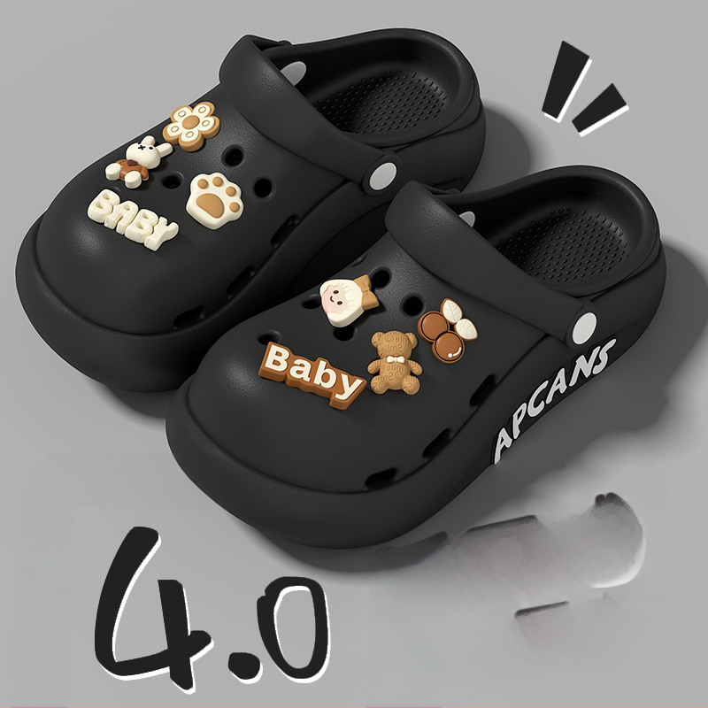 Moteriški Crocs stiliaus šlepetės vasarai, kvėpuojanti EVA viršus, EVA padas, storas padas, injekcinis liejimas, 2025