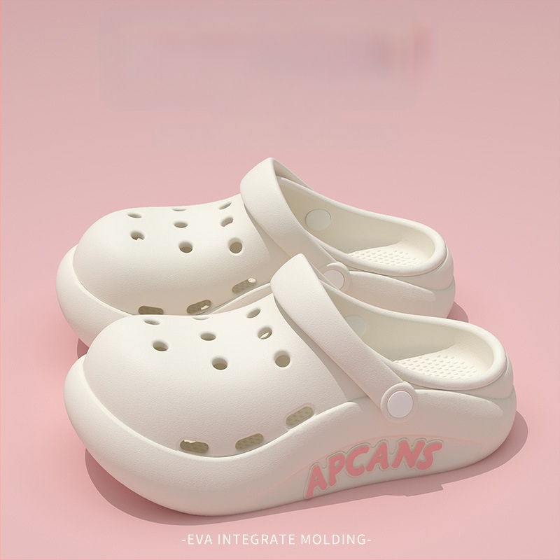 Moteriški Crocs stiliaus šlepetės vasarai, kvėpuojanti EVA viršus, EVA padas, storas padas, injekcinis liejimas, 2025