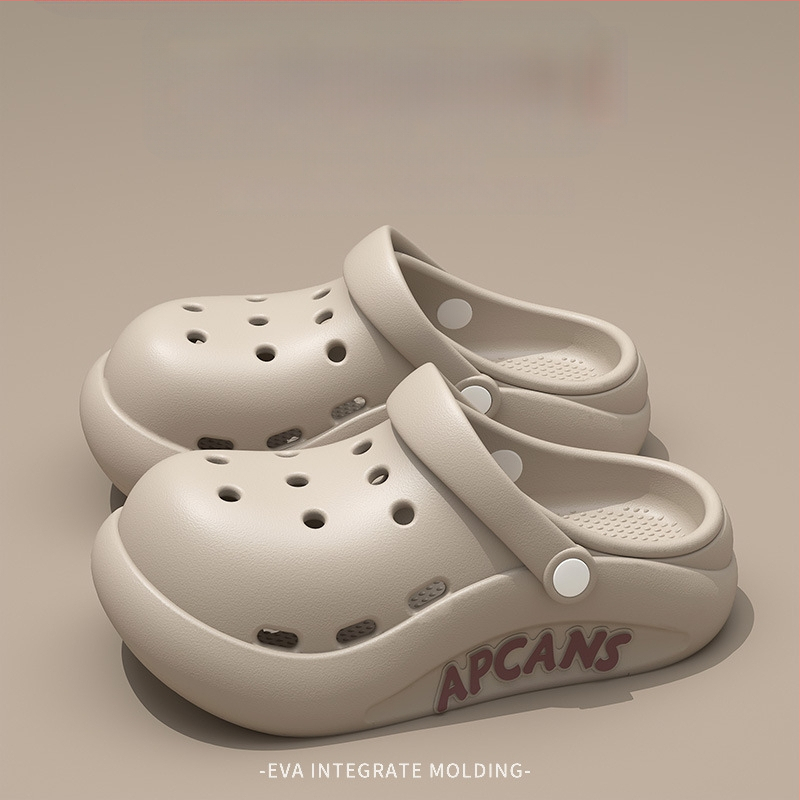 Moteriški Crocs stiliaus šlepetės vasarai, kvėpuojanti EVA viršus, EVA padas, storas padas, injekcinis liejimas, 2025