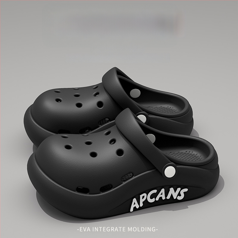 Moteriški Crocs stiliaus šlepetės vasarai, kvėpuojanti EVA viršus, EVA padas, storas padas, injekcinis liejimas, 2025