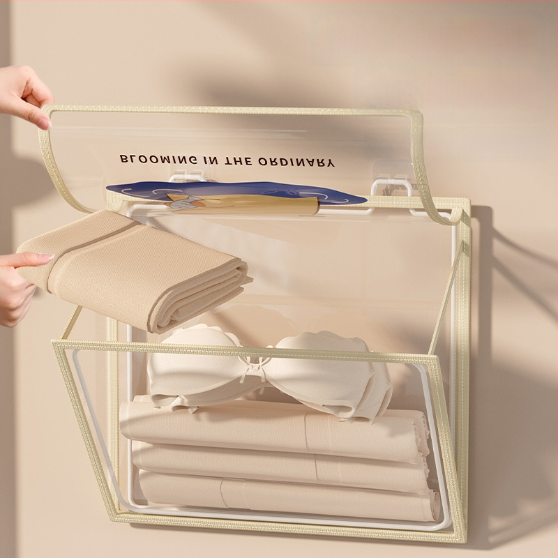 Ράφι αποθήκευσης τοίχου μπάνιου, αναδιπλούμενο, εγκατάσταση χωρίς τρύπες, PVC οργανωτής, μοντέλο SND6039