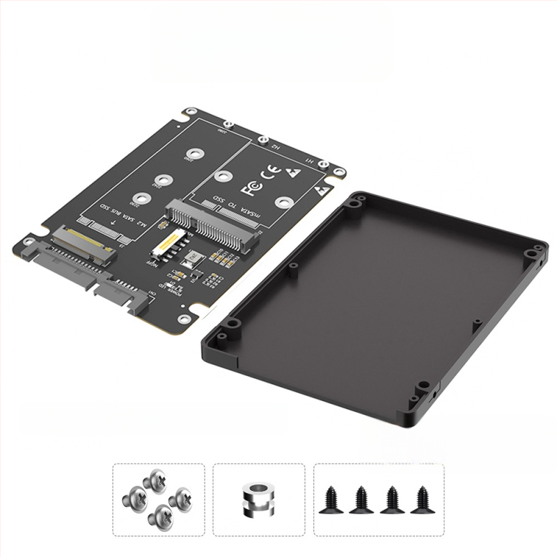 LCCT 23HD18-RTK MSATA NGFF į SATA3 išorinis kietojo disko korpusas adapteris, M.2 SATA protokolas, medžiaga aliuminio lydinys + ABS, SATA 3.0 sąsaja, 6 Gbps