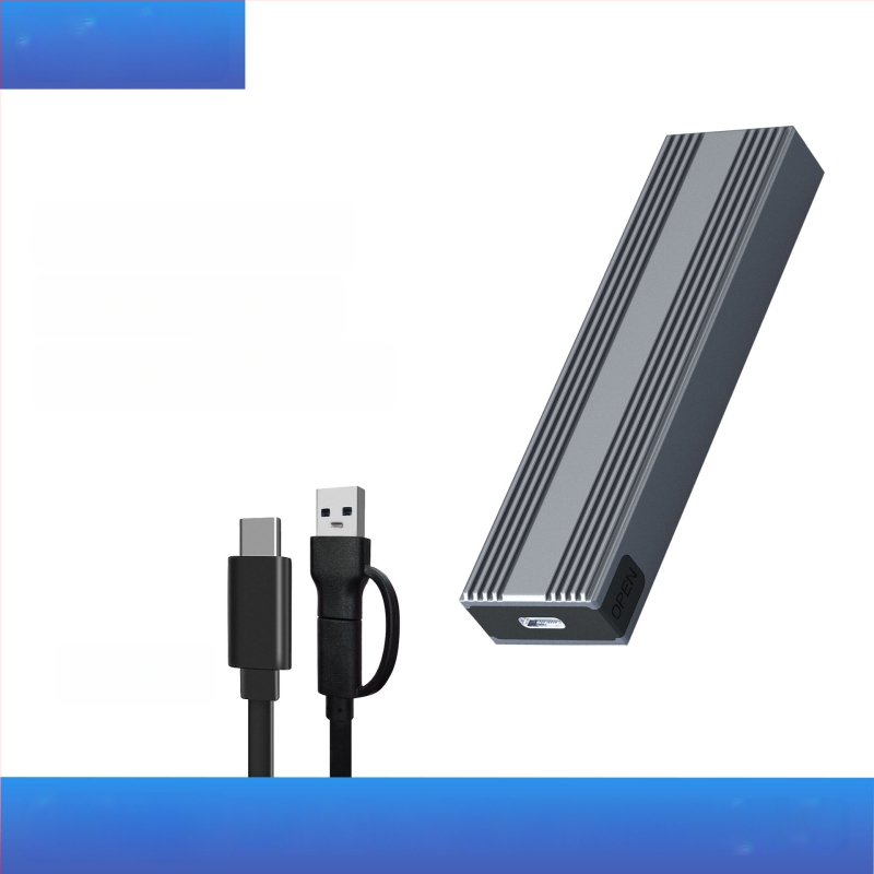 Išorinė M.2 NVMe/NGFF SSD dėžutė su dvejopu protokolu USB-C 3, HY217, korpusas iš magnezio-aliuminio lydinio, palaiko iki 4TB, perdavimo greitis 10 Gb/s