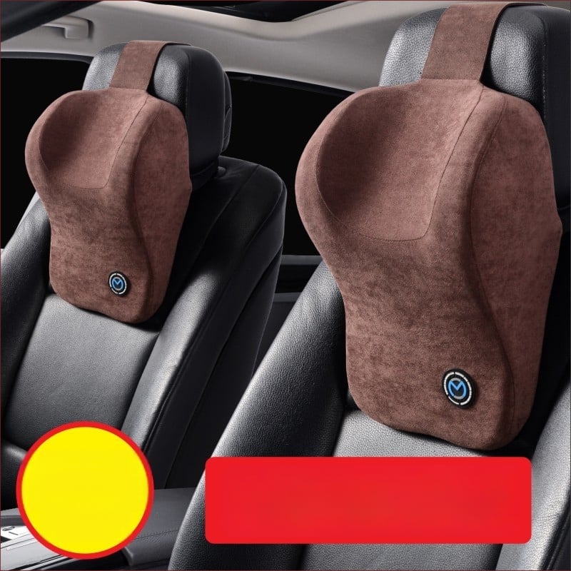 Automobiļu kakla spilvens ar atmiņas putām, karikatūru stilā, ārējā materiāla dabiskās šķiedras (atmiņas putas, dabiskas šķiedras ārējā materiāla, karikatūru stils, vasara, vispārējā automobiļu saderība)