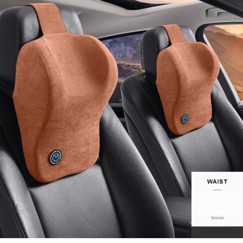 Automobiļu kakla spilvens ar atmiņas putām, karikatūru stilā, ārējā materiāla dabiskās šķiedras (atmiņas putas, dabiskas šķiedras ārējā materiāla, karikatūru stils, vasara, vispārējā automobiļu saderība)