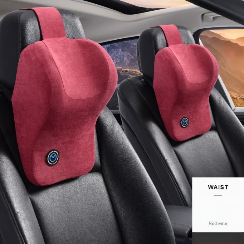 Automobiļu kakla spilvens ar atmiņas putām, karikatūru stilā, ārējā materiāla dabiskās šķiedras (atmiņas putas, dabiskas šķiedras ārējā materiāla, karikatūru stils, vasara, vispārējā automobiļu saderība)