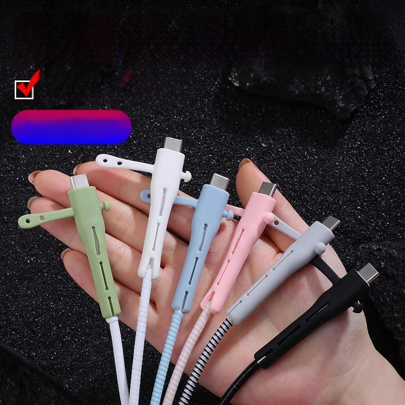 Datu kabeļa aizsardzības vāciņš CP0789 – Silikons, Kabelu vīnotājs mobilajiem tālruņiem