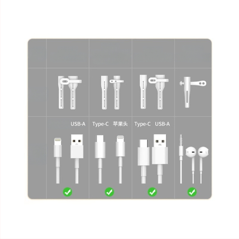 Datu kabeļa aizsardzības vāciņš CP0789 – Silikons, Kabelu vīnotājs mobilajiem tālruņiem