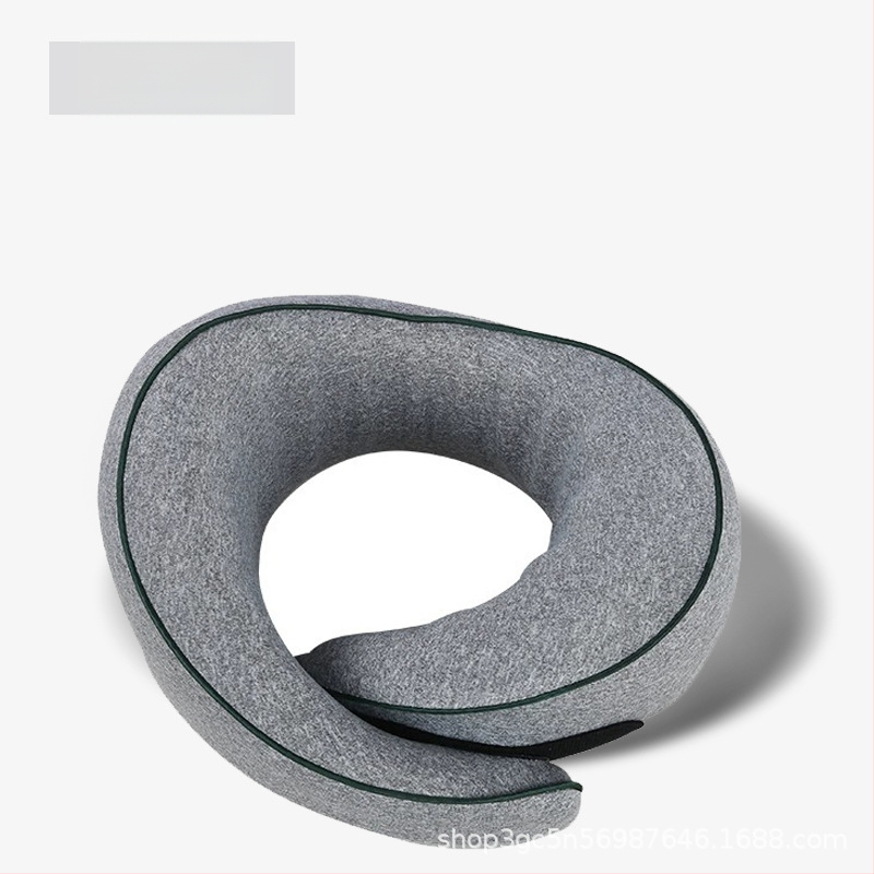 Atmiņas putu U formas ceļojumu kakla spilvens ar 100% kokvilnas pārklājumu, pārnēsājams, universāla saderība