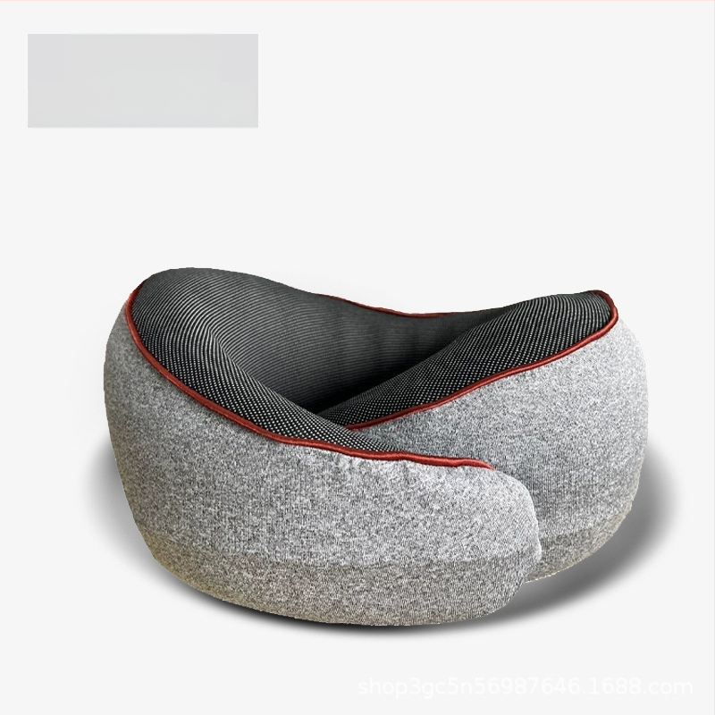 Atmiņas putu U formas ceļojumu kakla spilvens ar 100% kokvilnas pārklājumu, pārnēsājams, universāla saderība