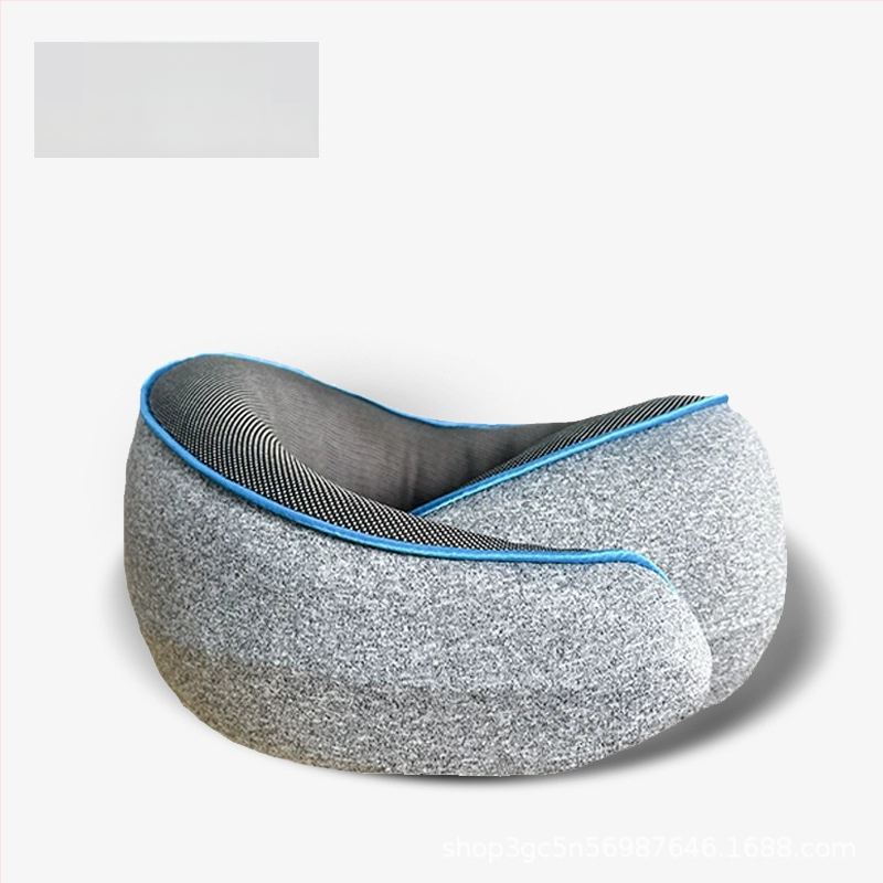 Atmiņas putu U formas ceļojumu kakla spilvens ar 100% kokvilnas pārklājumu, pārnēsājams, universāla saderība