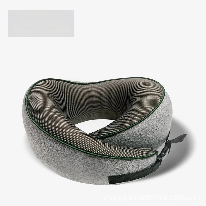 Atmiņas putu U formas ceļojumu kakla spilvens ar 100% kokvilnas pārklājumu, pārnēsājams, universāla saderība