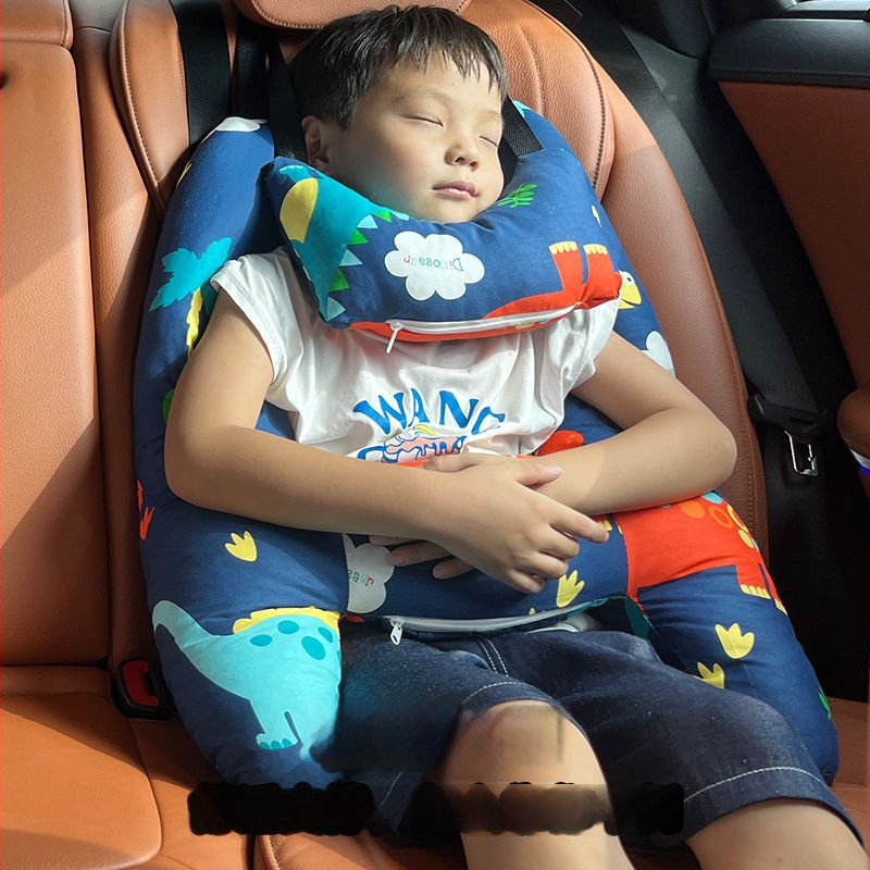 Automašīnas galvas balsts bērniem, garu ceļu spilvens, kakla atbalsts ar atmiņas putām, aizmugures sēdekļa spilvens