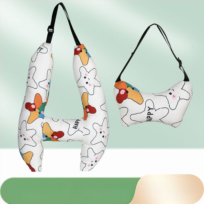 Automašīnas galvas balsts bērniem, garu ceļu spilvens, kakla atbalsts ar atmiņas putām, aizmugures sēdekļa spilvens