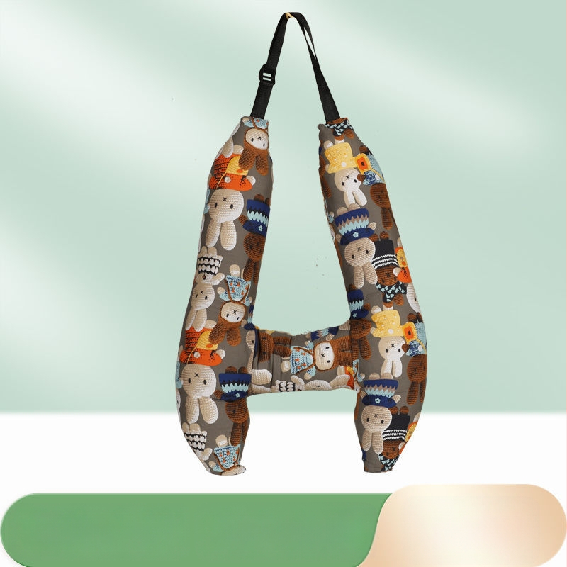 Automašīnas galvas balsts bērniem, garu ceļu spilvens, kakla atbalsts ar atmiņas putām, aizmugures sēdekļa spilvens