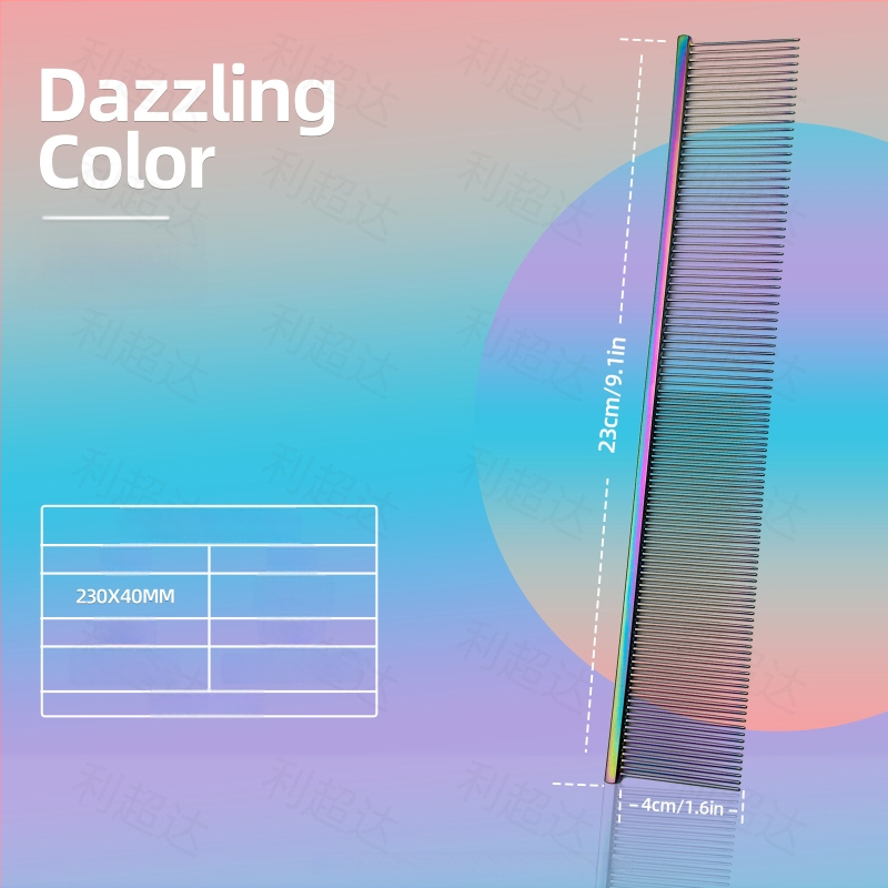 Li Chaoda Pieptene de îngrijire din cupru pentru animale de companie, pentru pisici și câini – îndepărtează părul liber