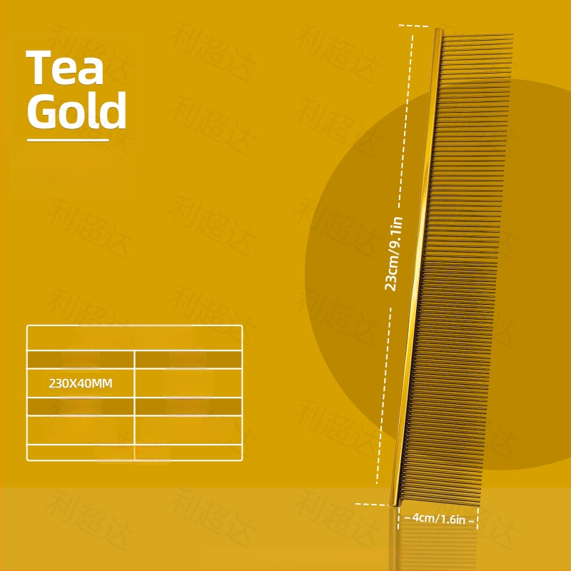 Li Chaoda Pieptene de îngrijire din cupru pentru animale de companie, pentru pisici și câini – îndepărtează părul liber