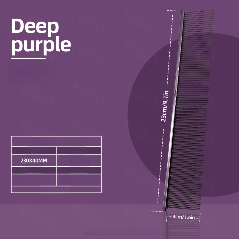 Li Chaoda Pieptene de îngrijire din cupru pentru animale de companie, pentru pisici și câini – îndepărtează părul liber