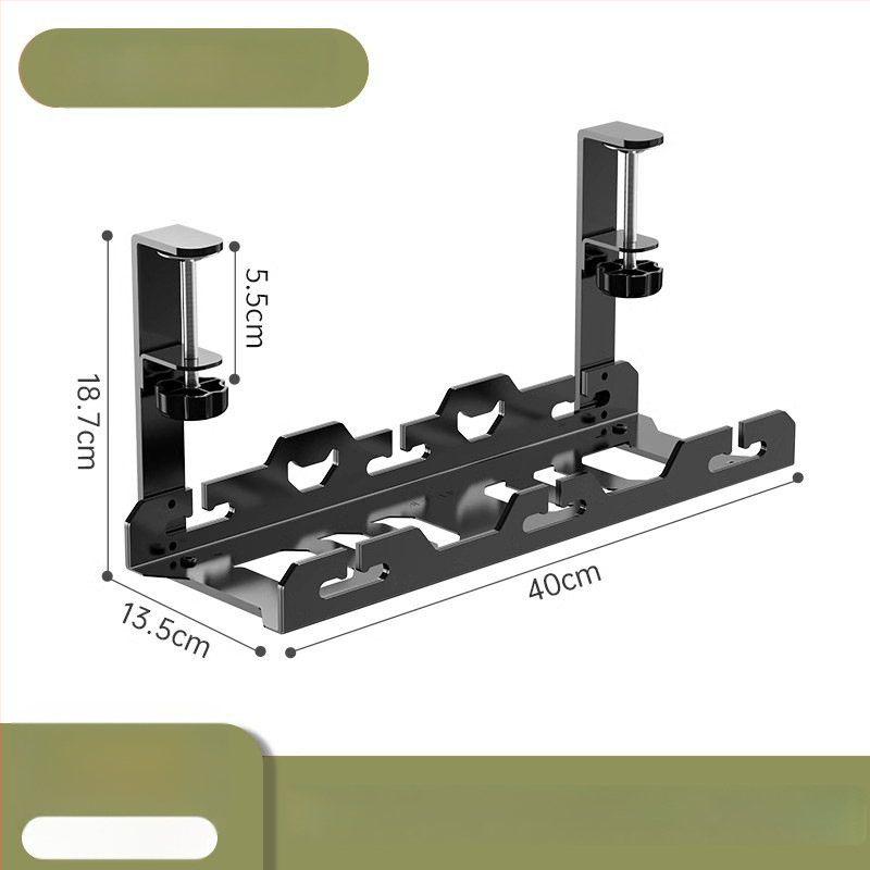 Zem galda kabelu organizētājs – Shell Stone, auksti velmēts tērauds, vienkāršs vīšanas mehānisms, piemērots kontaktligzdām un uzlādes kabeliem