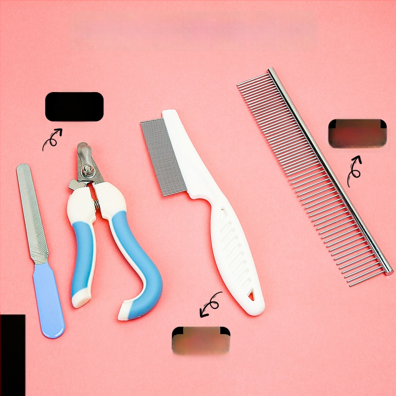 Pieptene din oțel inoxidabil, în formă de animal, pentru pisici cu păr lung – Shepherd Spirit