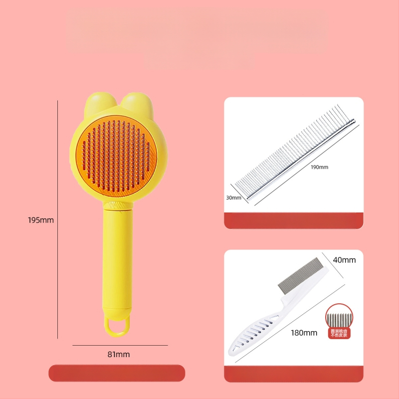 Pieptene din oțel inoxidabil, în formă de animal, pentru pisici cu păr lung – Shepherd Spirit