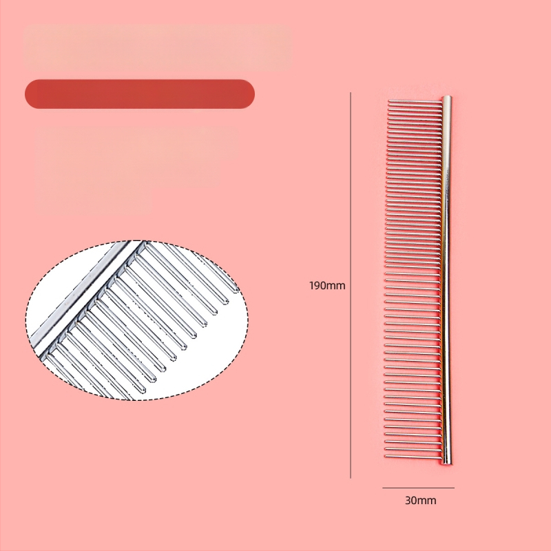 Pieptene din oțel inoxidabil, în formă de animal, pentru pisici cu păr lung – Shepherd Spirit