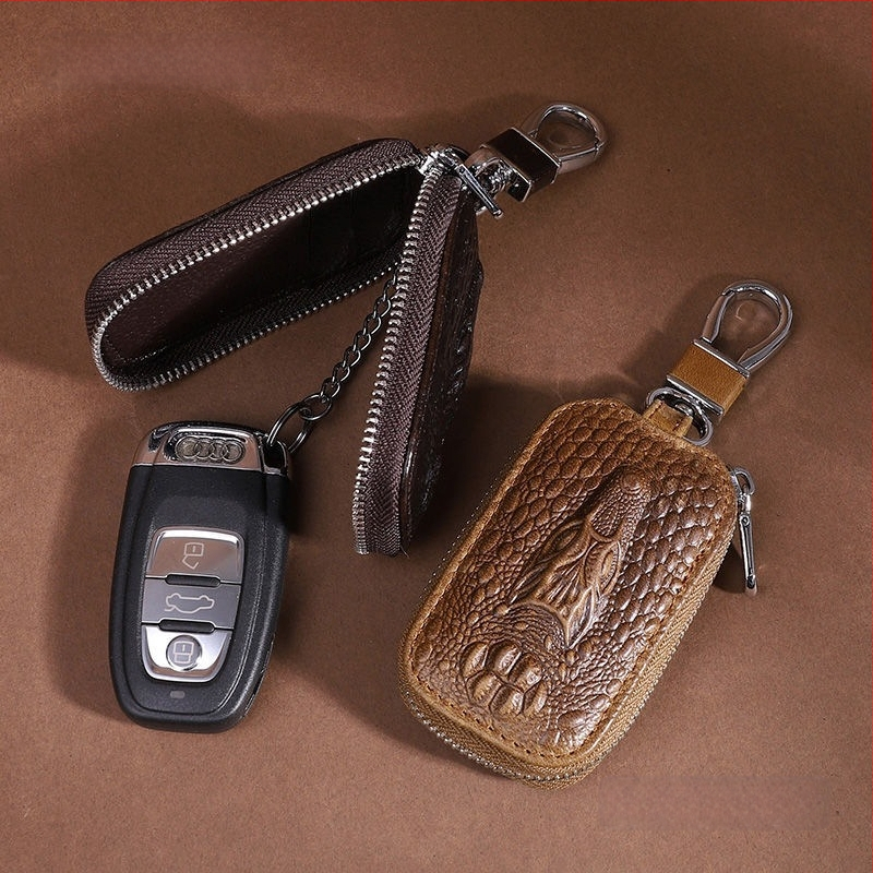 Τσάντα Κλειδιών PU με επένδυση από δέρμα βοδιού, στυλ μίνιμαλ πολυτελείας, unisex, για οικιακή αποθήκευση