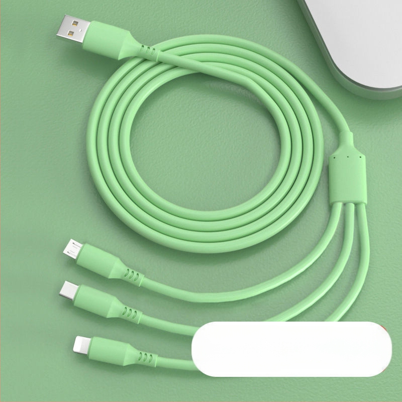 Kötött 66W USB gyorstöltő kábel, 1–3 kimenet, Huawei és Apple eszközökhöz