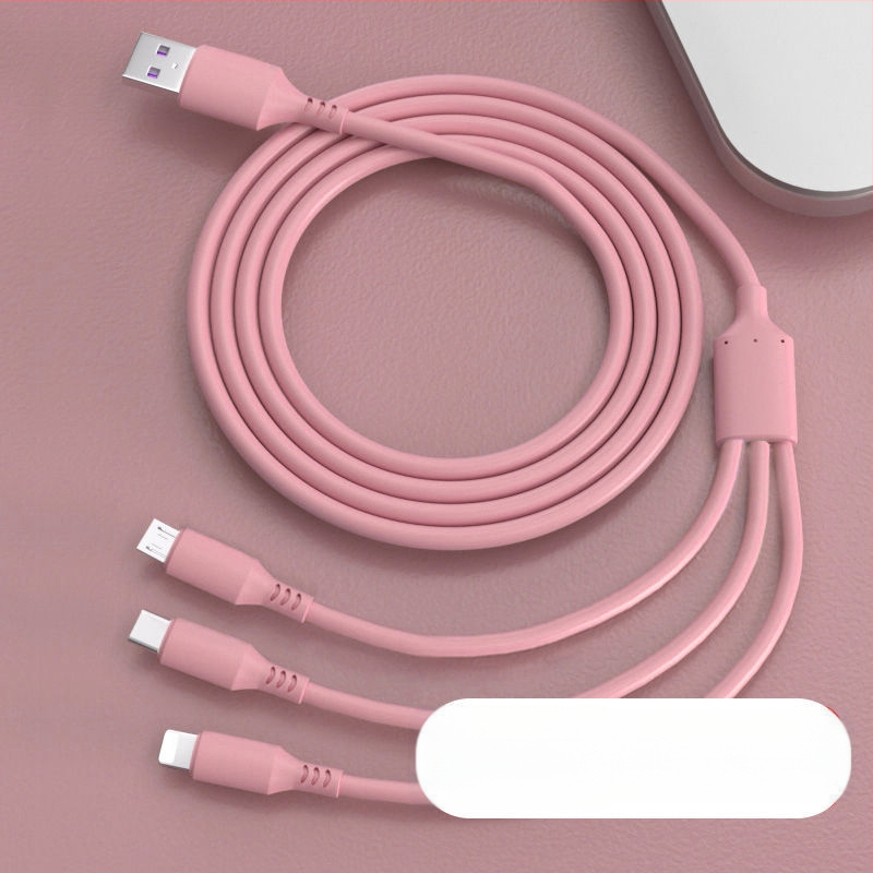 Kötött 66W USB gyorstöltő kábel, 1–3 kimenet, Huawei és Apple eszközökhöz