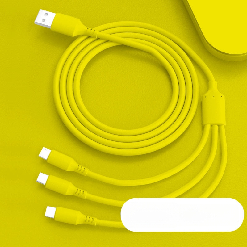 Kötött 66W USB gyorstöltő kábel, 1–3 kimenet, Huawei és Apple eszközökhöz