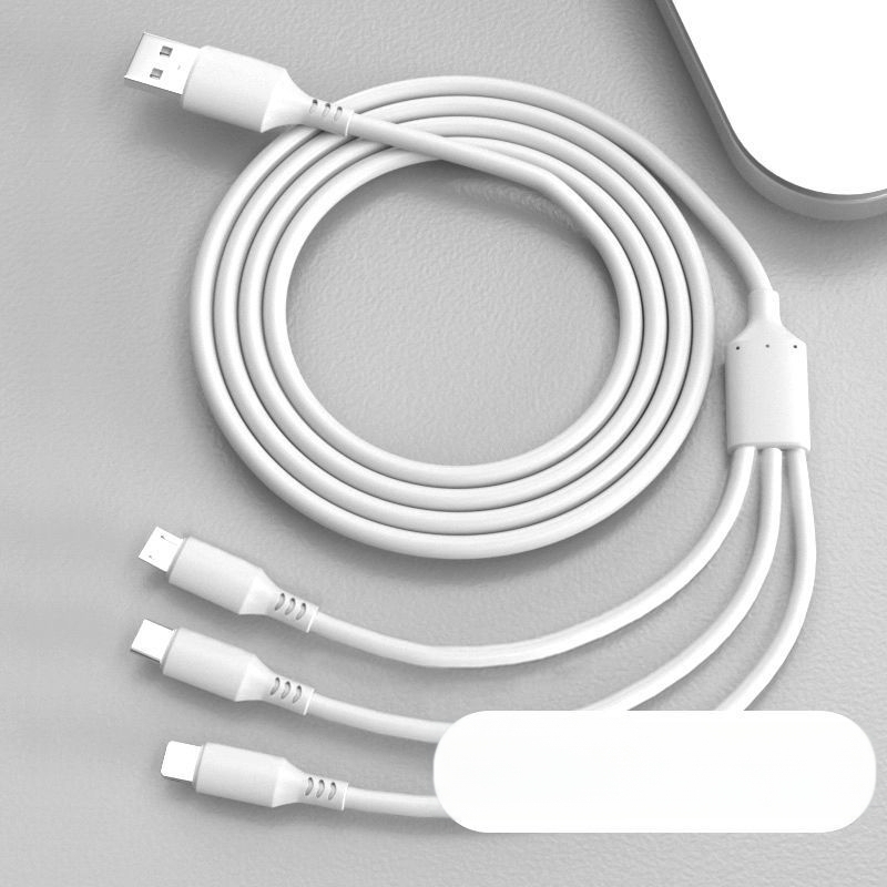 Kötött 66W USB gyorstöltő kábel, 1–3 kimenet, Huawei és Apple eszközökhöz