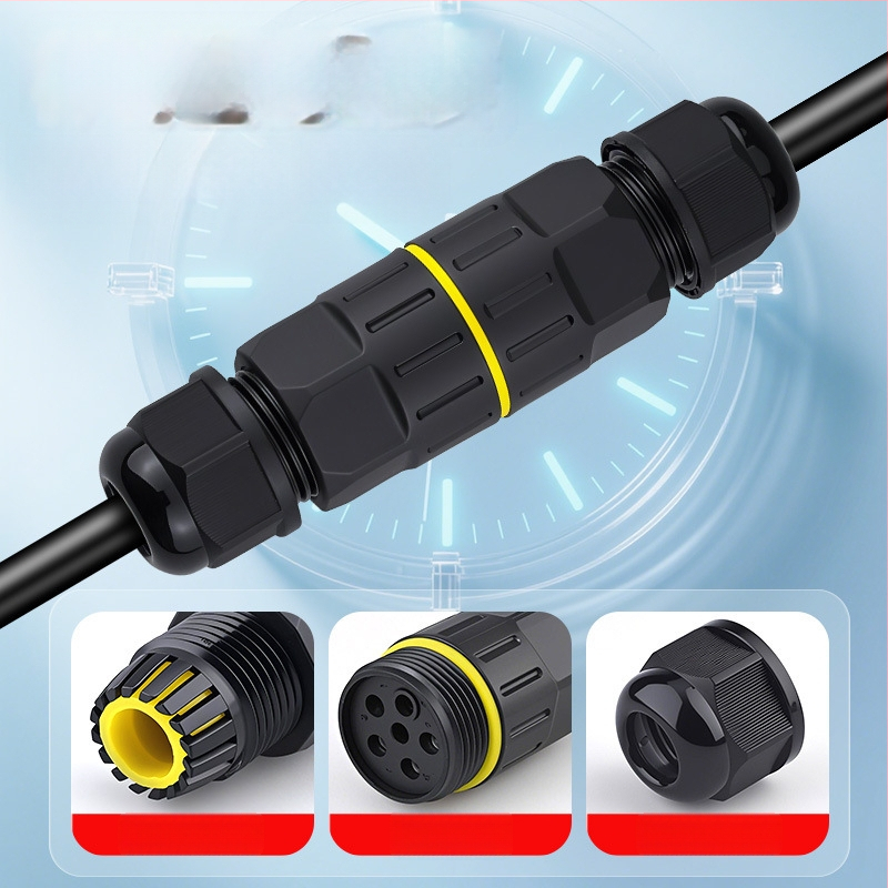 Ūdensizturīgs terminālo bloku adapters rūpnieciskai ārējai lietošanai, izturīgs pret augstām temperatūrām (savienojums: sprādze)