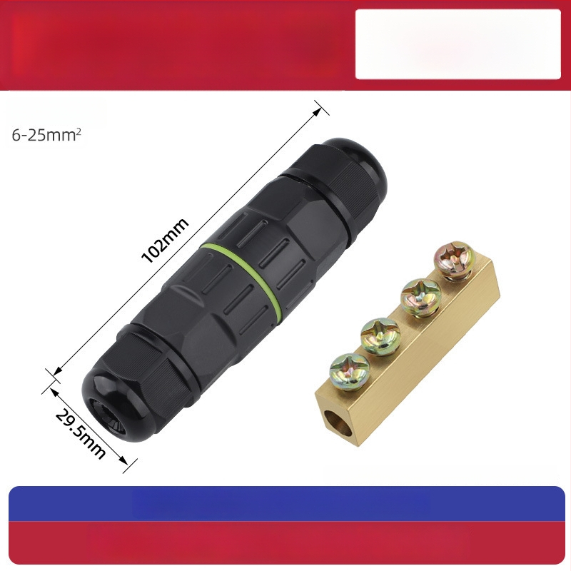 Ūdensizturīgs terminālo bloku adapters rūpnieciskai ārējai lietošanai, izturīgs pret augstām temperatūrām (savienojums: sprādze)