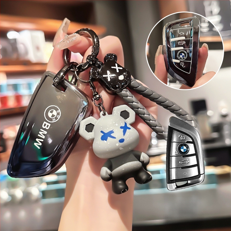 Lixin BMW TPU atslēgas korpuss, saderīgs ar 5. un 3. sēriju (530/320Li), X1/X2/X3, vienkāršs stils