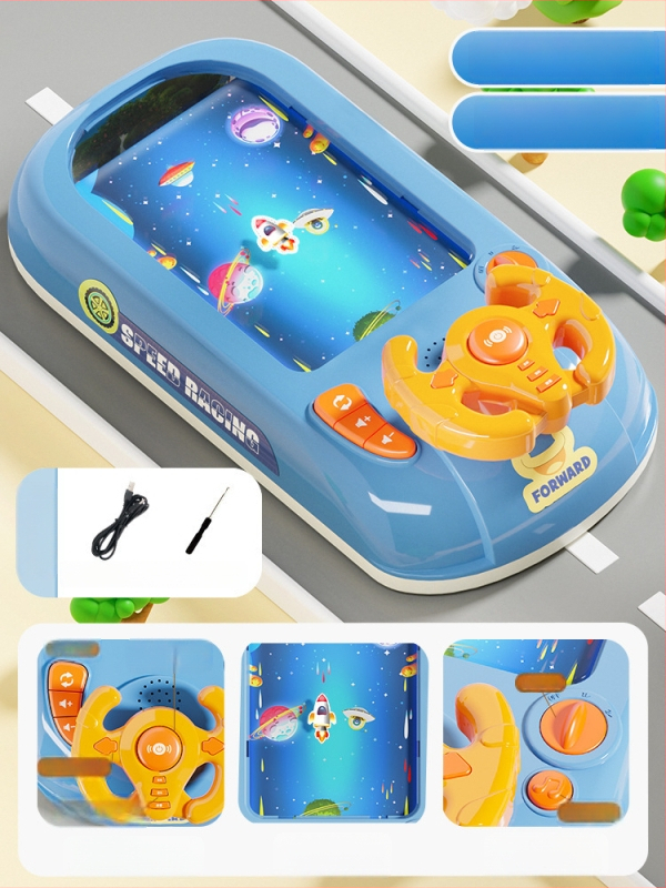 Кормило за автомобилно шофиране – пластмасова играчка с пъзел за деца 4–6 г., образователна интерактивна