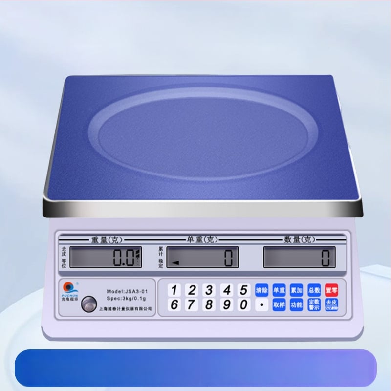 Pu Chun Jsa Series ipari elektronikus mérleg – kiváló pontosságú mérés és számolás, 30 kg kapacitás, újratölthető és hálózati tápegység