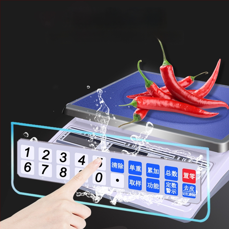 Pu Chun Jsa Series ipari elektronikus mérleg – kiváló pontosságú mérés és számolás, 30 kg kapacitás, újratölthető és hálózati tápegység