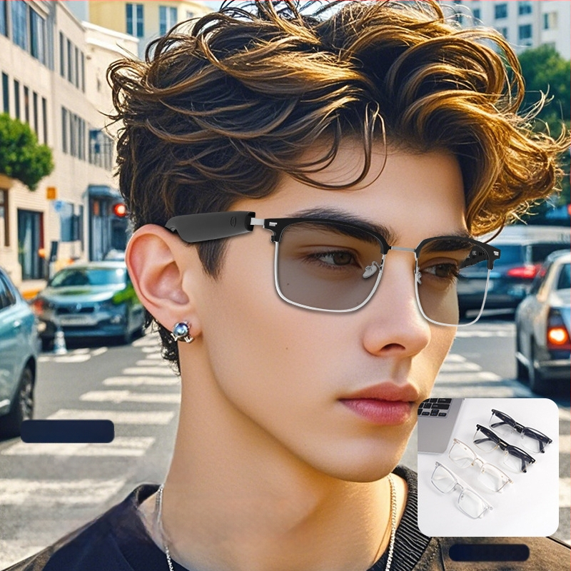 Ochelari Bluetooth inteligenți cu traducere AI – GS13, Baterie 70×2, Distanță de operare 10 m, Control tactil