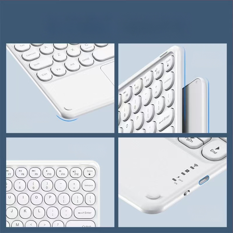 Bežična Bluetooth tipkovnica s touchpedom, model 250c — USB sučelje, izdanje 2022., ergonomski dizajn, kompatibilna s mobilnim uređajima i tabletima