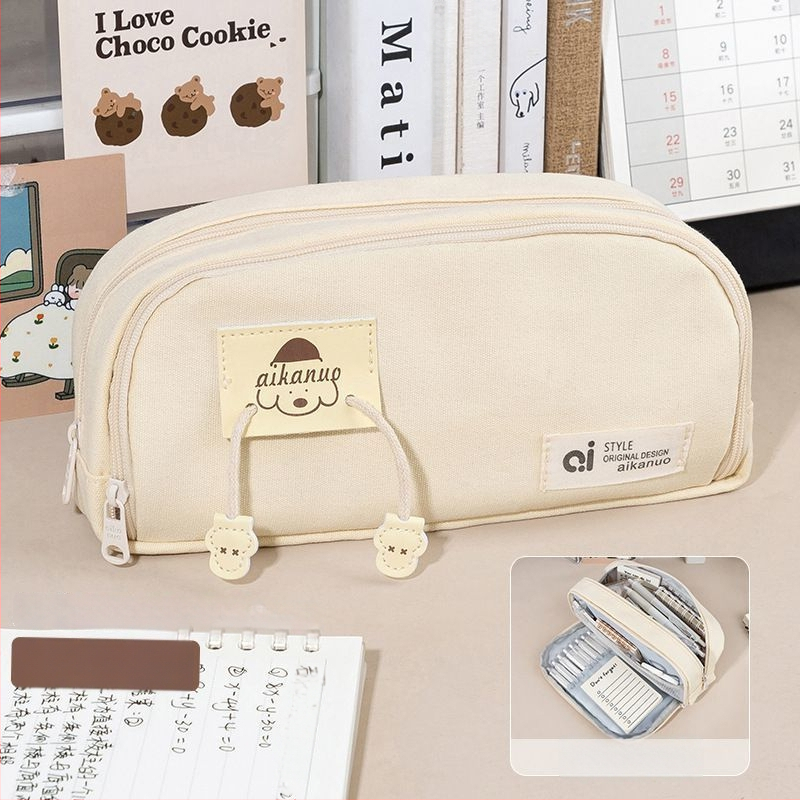 Zīmuli maciņš kolēģiju stilā ar karikatūru dizainu, japāņu stils — audums, universāls, zīmols Other