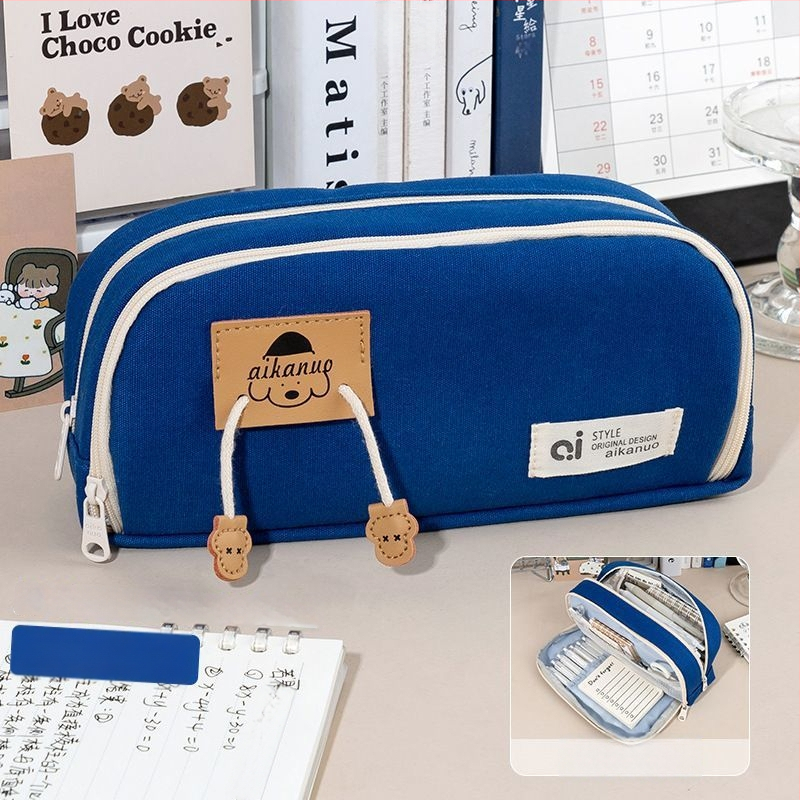 Zīmuli maciņš kolēģiju stilā ar karikatūru dizainu, japāņu stils — audums, universāls, zīmols Other