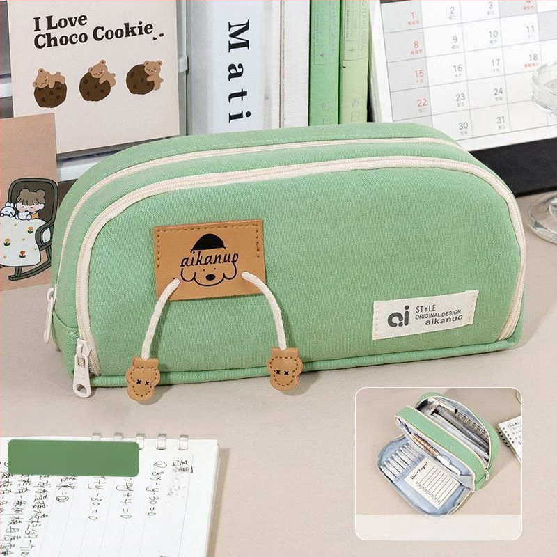 Zīmuli maciņš kolēģiju stilā ar karikatūru dizainu, japāņu stils — audums, universāls, zīmols Other