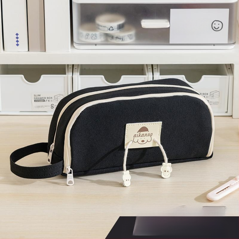 Zīmuli maciņš kolēģiju stilā ar karikatūru dizainu, japāņu stils — audums, universāls, zīmols Other