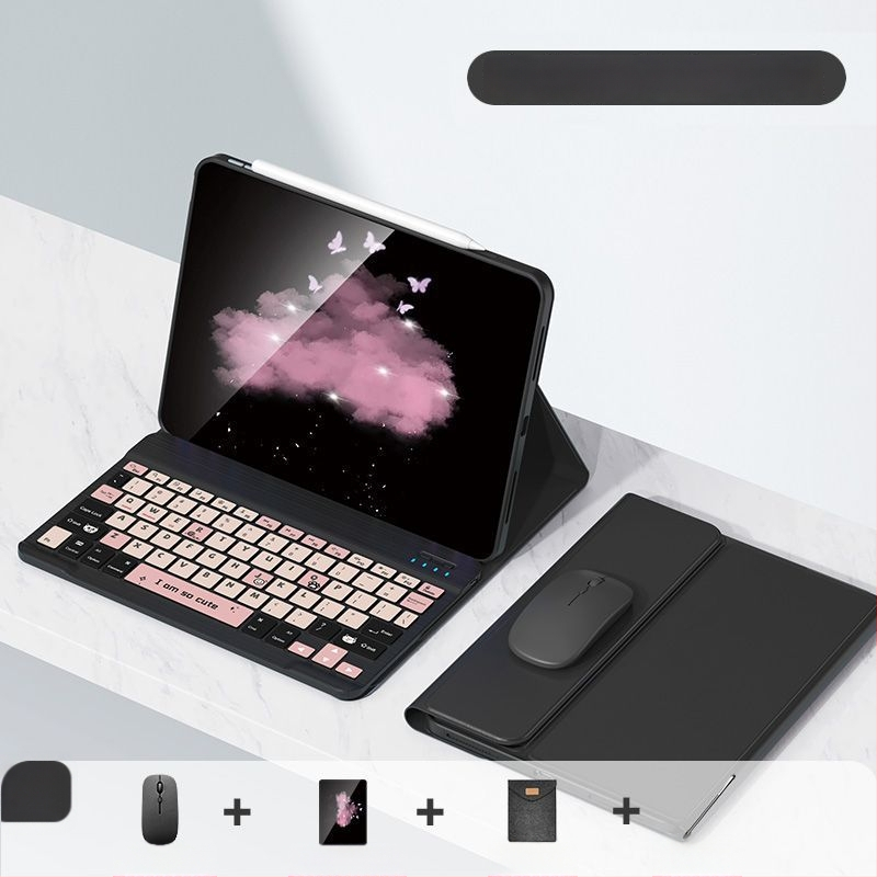 Zaštitna futrola s tipkovnicom za Apple iPad Pro 11, 11‑tipkovnica s numeričkim keypadom, Bluetooth, crtani dizajn