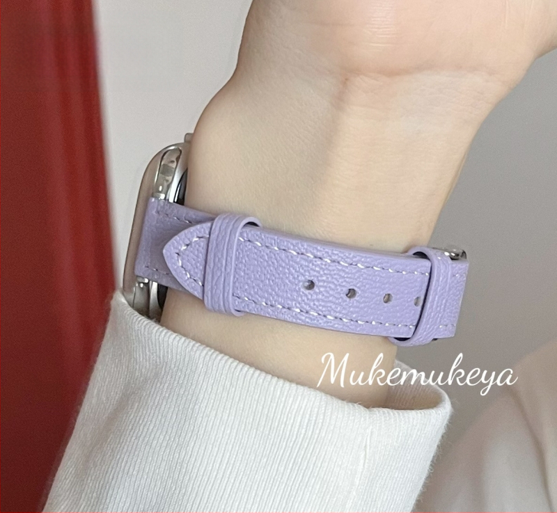 Каишка от агнешка кожа за Apple Watch – тънка версия, 14 мм интерфейс, катарама с пирон, съвместима с Apple Watch и универсални модели