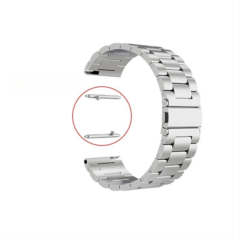 Haihan стоманена каишка за часовник — съвместима с Apple Watch, Samsung и Casio; интерфейс 20/22 мм; тегло 60 г; закопчалка катарама; бизнес стил